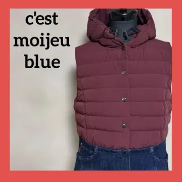 c'est moijeu blue 다운 베스트 도킹 Y2K 구제 의류