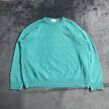 LACOSTE 라코스테 울 니트 자수 로고 U넥