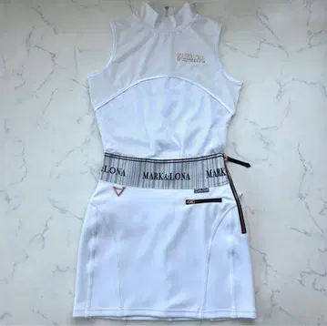 MARK&LONA 여성용 골프 스커트 화이트