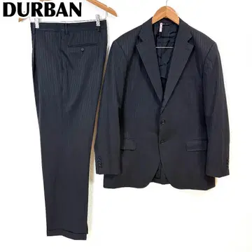 새상품급 DURBAN 실크 혼방 수트 셋업 상의 102 하의 98 블랙