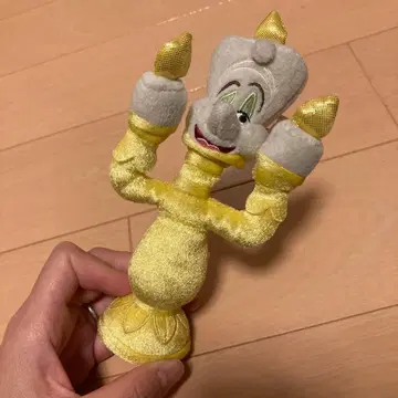 미녀와 야수 루미에르 봉제 인형 키링 배지