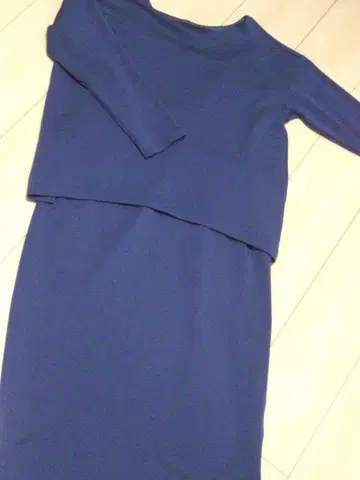 로트레아몽 셋업풍 분또 도킹 원피스 38 블루