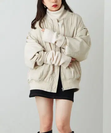 chico 치코 자켓 아우터 소매 탈부착 루즈 MA-1 베스트