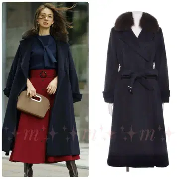 JUSGLITTY 코트 네이비