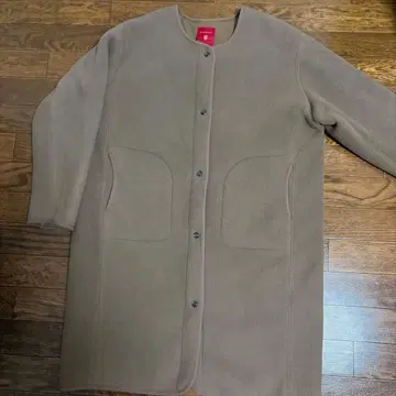 LILASIC 플리스 롱 코트 베이지 M 사이즈