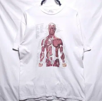 80s Anatomical Chart T-shirt USA 빈티지