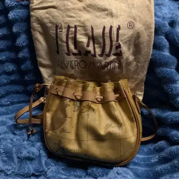 ALVIERO MARTINI 지도 도안 미니 백