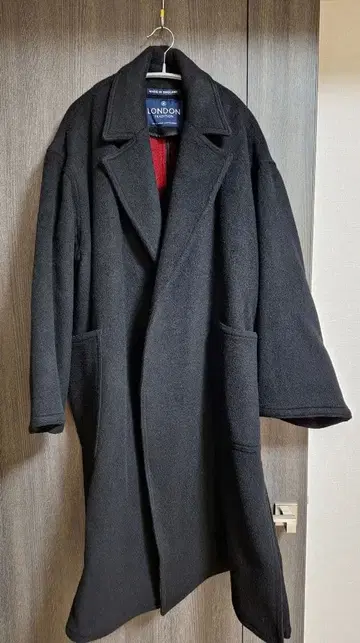 미사용품 런던 트래디션 오버 사이즈 코트 블랙 36