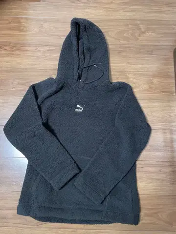 PUMA 플리스 후드티 S 블랙