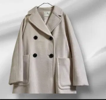 빅 사이즈! 에프데 더블 버튼 디자인 울 코트