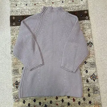 SNIDEL 연보라 하이넥 니트 스웨터 원피스