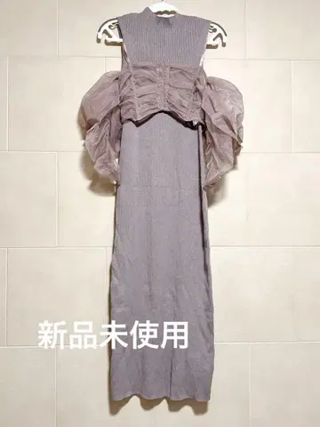 스나이델 SNIDEL 택 포함 새상품 튤 뷔스티에 니트 원피스