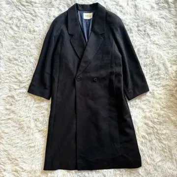 빅 캐시미어 100% 롱 더블 체스터 코트 일본제