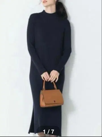 빅 사이즈! 택 포함 새상품 23구 실크 코튼 리브 니트 원피스 44