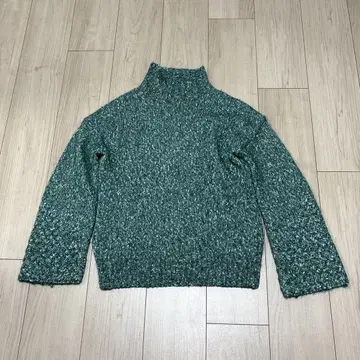 레어 자유구 LINEAPIU 하이넥 니트 그린 38