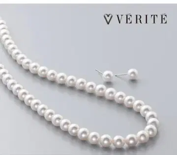 VERITE 화이트 펄 목걸이 귀걸이 세트