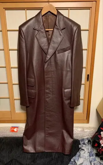 [컨디션 최상] 폴스미스 가죽 체스터 롱 코트