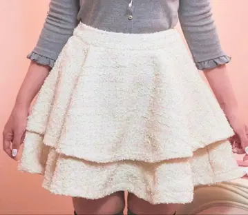 PRIMAVELY 트위드 미니 스커트