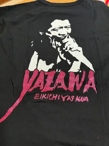 YAZAWA 프린트 T셔츠 XL 블랙