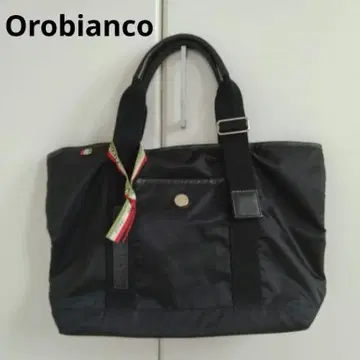 [ 새상품급 ] Orobianco 오로비안코 나일론 토트백 블랙