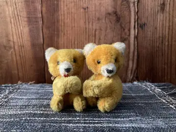 쇼와 레트로 곰 미니 봉제 인형 2개 세트