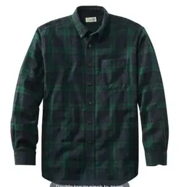 L.L.Bean/엘엘빈 긴팔 플란넬 체크 셔츠 3L