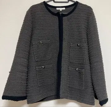 자유구 트위드 라이크 니트 가디건 사이즈 38