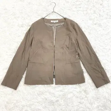 내추럴 뷰티 베이직 노카라 자켓 L 그레이지 심플