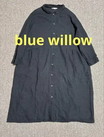 blue willow 블랙 그레이 루즈핏 롱 원피스
