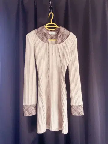 Daritch 레이어드라이크 니트 미니 원피스