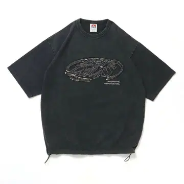 BEN DAVIS 반팔 티셔츠 드로코드 센터 로고 크루넥