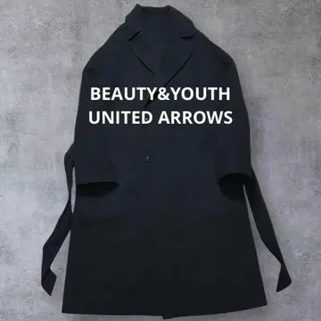 뷰티&유스 최고급 이탈리아제 울 더블 페이스 루즈핏 롱 코트