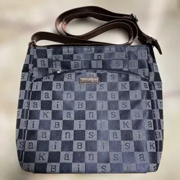 KANSAI BIS 체크 무늬 숄더백 네이비