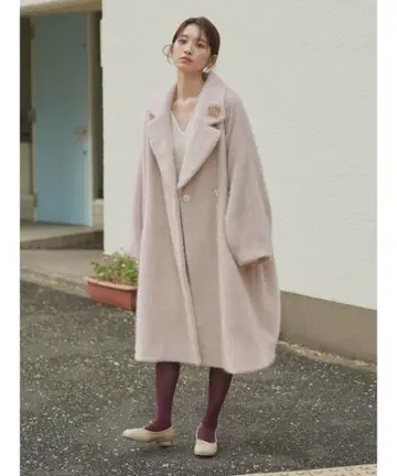 [ SNIDEL ] 샤기 코쿤 코트