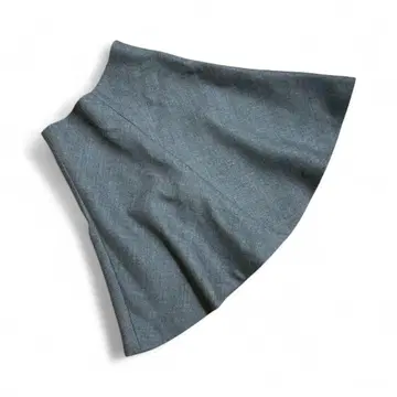 23구 S 울 100% 여성용 풍성한 플레어 스커트 그레이