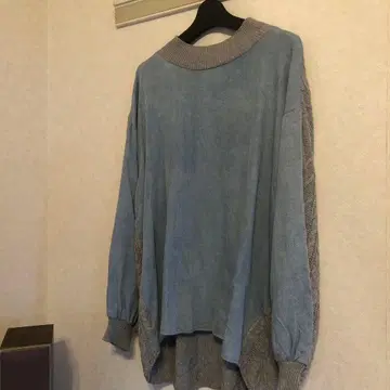 스콧 클럽 니트 x 데님 상의 야마다야 데님