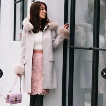 Apuweiser-riche 후드 퍼 부착 5way 코트 롱 코트