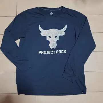 PROJECT ROCK 네이비 긴팔 T셔츠 XL 언더아머