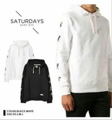 SATURDAYS SURF NYC 로고 후드티 L 화이트