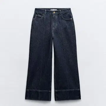 새상품급 단시간 착용 ZARA 와이드 레그 하이웨스트 데님 팬츠