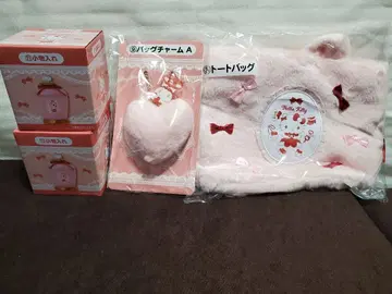 헬로키티 제일복권 토트백 & 참 세트 총 4점