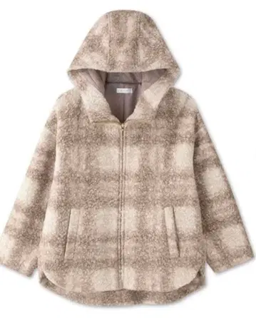 새상품 시마무라 체크 푸들 코트