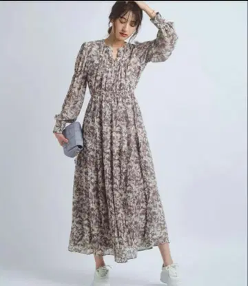 리랜드트루 플리츠 보타이 원피스 롱 원피스