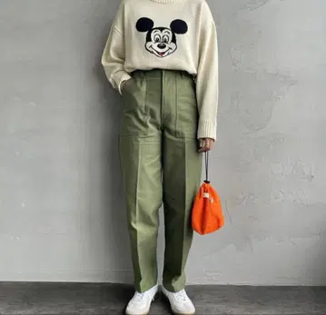 THE SHINZONE 올리브 그린 워크 팬츠 36 사이즈