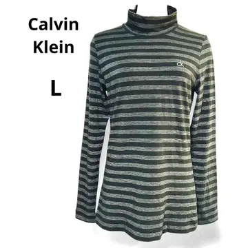 캘빈클라인 여성용 골프 모크넥 긴팔 셔츠 L 사이즈 G279