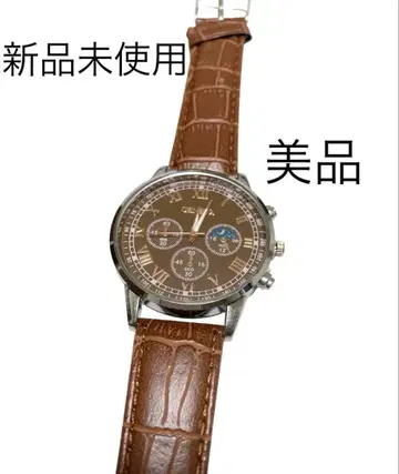 브라운 다이얼 비즈니스 손목시계