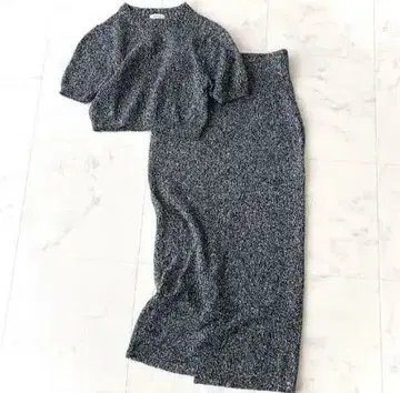 프레이 아이디 크롭 니트 셋업 블랙 가을 코디 프리