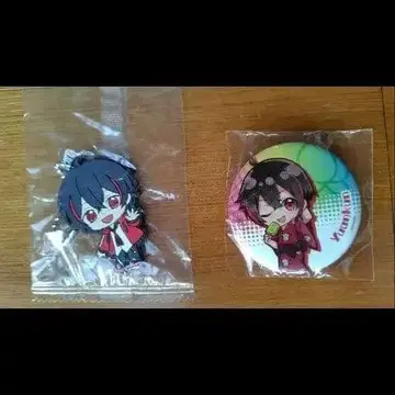 컬러풀 피치 유안 군 볼체인 러버 마스코트 캔뱃지 세트