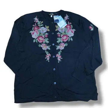 Lake Alster 레이크알스터 꽃무늬 자수 긴팔 가디건 메리노울