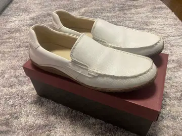 hiromichi nakano 슬립온 화이트 새상품 27.0 가죽